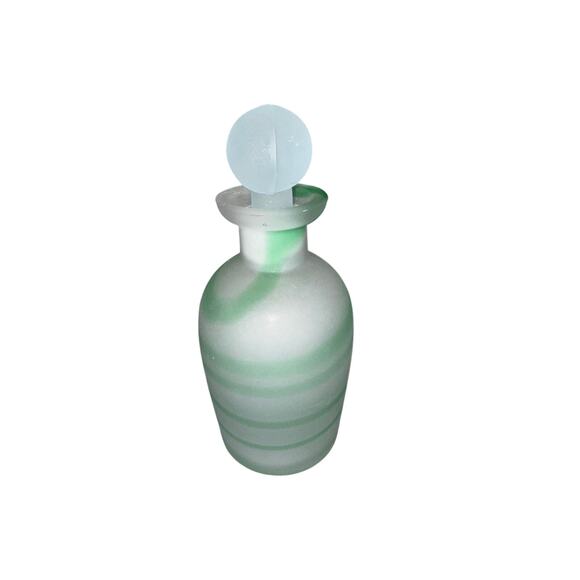 Decanter / Green swirls / EUC / Vintage - Picture 7 of 8